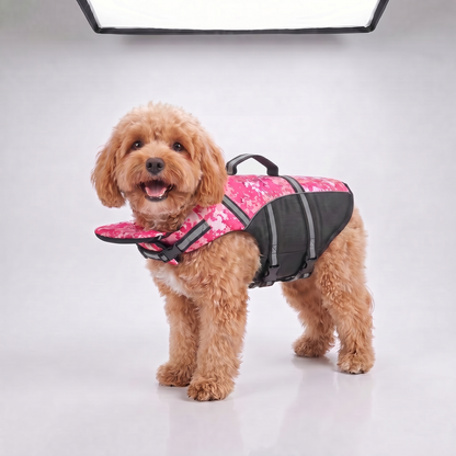 Pawfloaty - dog life jacket with head rest
