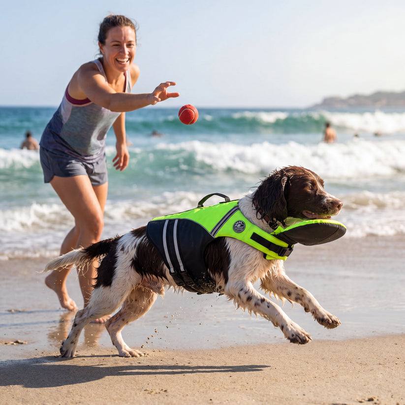 Pawfloaty - dog life jacket with head rest