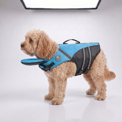 Pawfloaty - dog life jacket with head rest