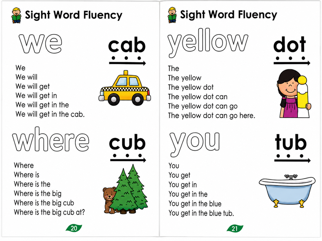 220 Sight Word Fluency Learning Book