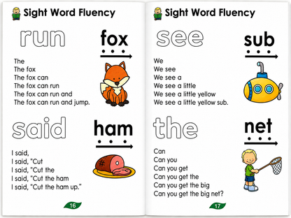 220 Sight Word Fluency Learning Book