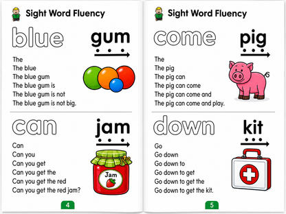 220 Sight Word Fluency Learning Book