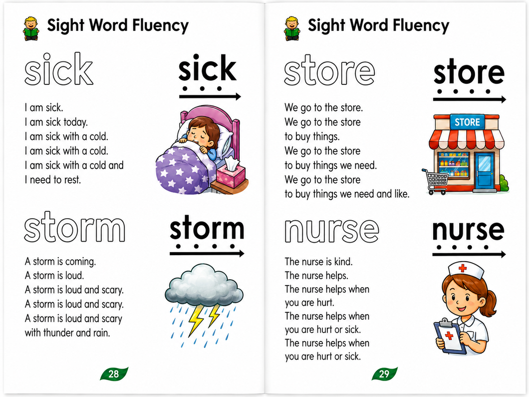 220 Sight Word Fluency Learning Book