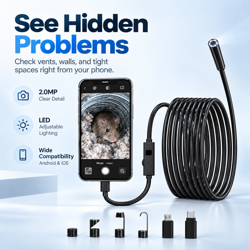 HD Inspection Camera - 16ft Phone Endoscope