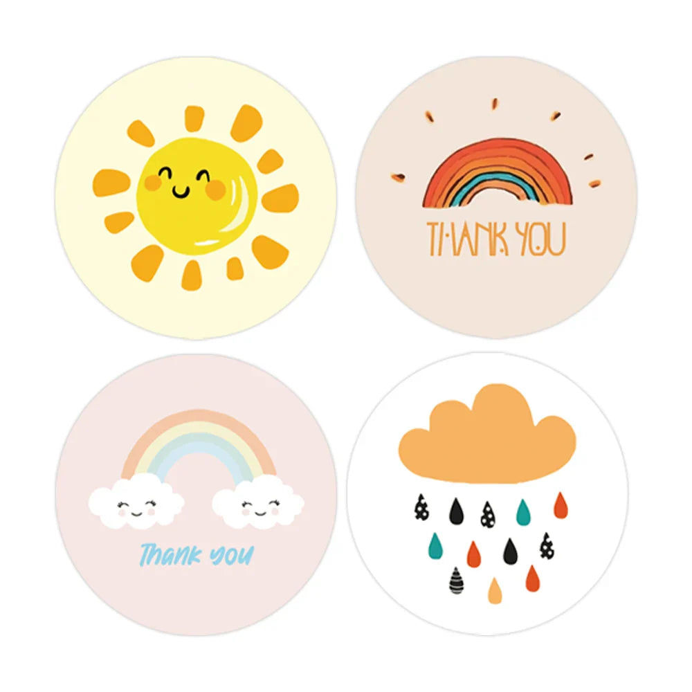 Cheerful Thank You Stickers