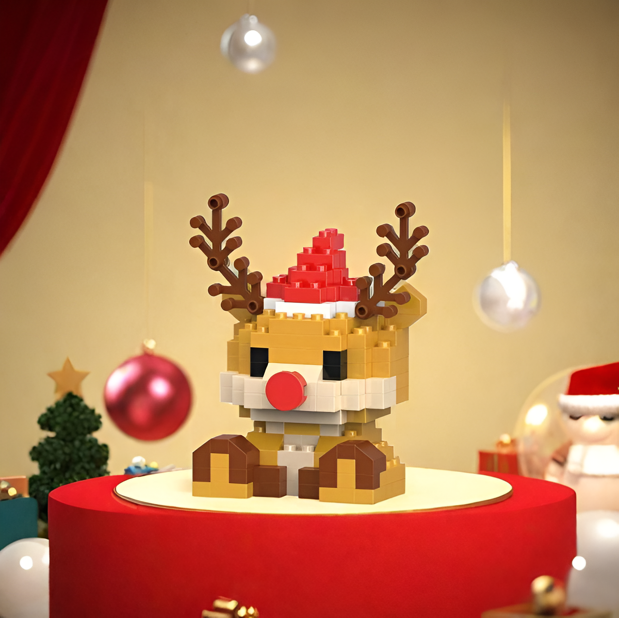 Festive Santa Building Blocks
