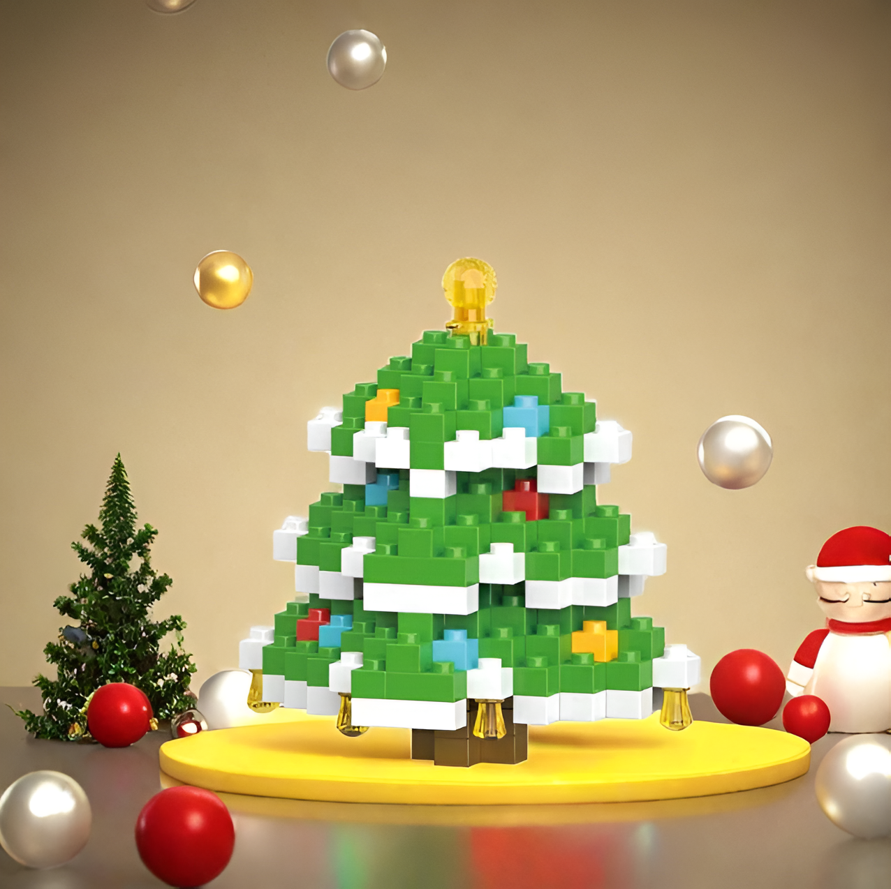 Festive Santa Building Blocks