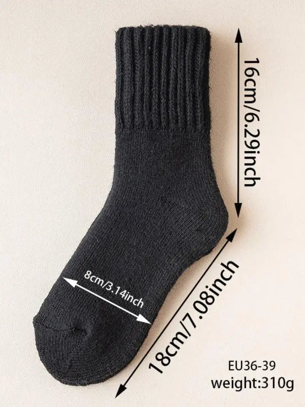 Knitted Cashmere Socks - 5 Pairs