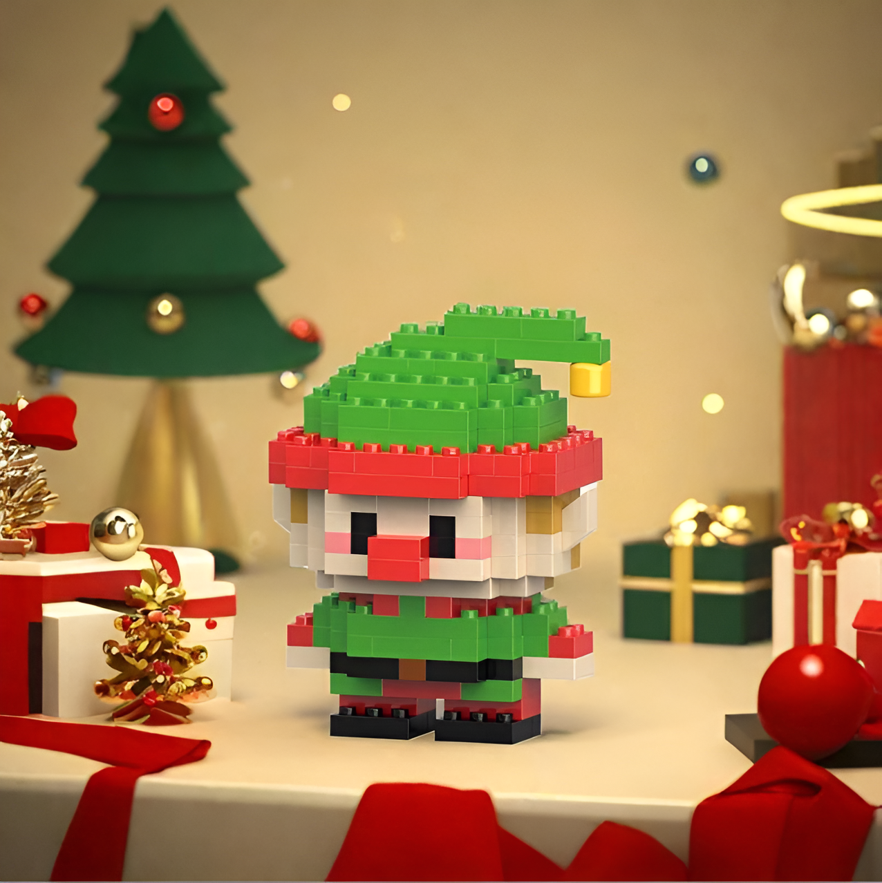 Festive Santa Building Blocks