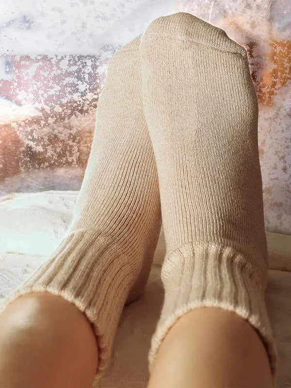 Knitted Cashmere Socks - 5 Pairs